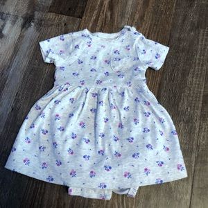 Flower Dress Onesie - 3mo